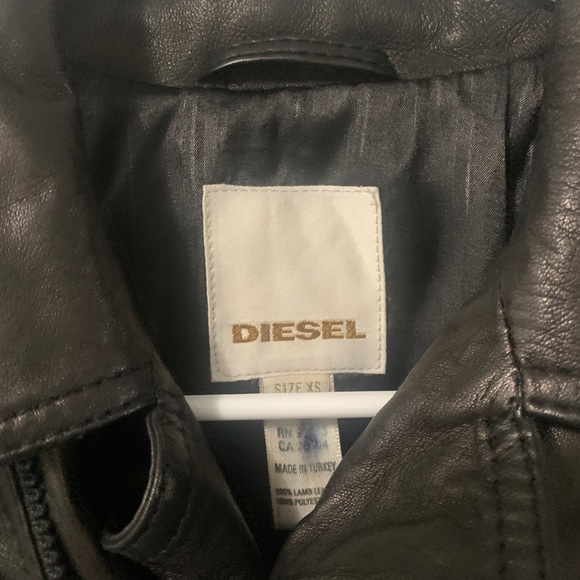 Diesel Black Lamb Leather Moto Jacket size XS - Picture 5 of 5
